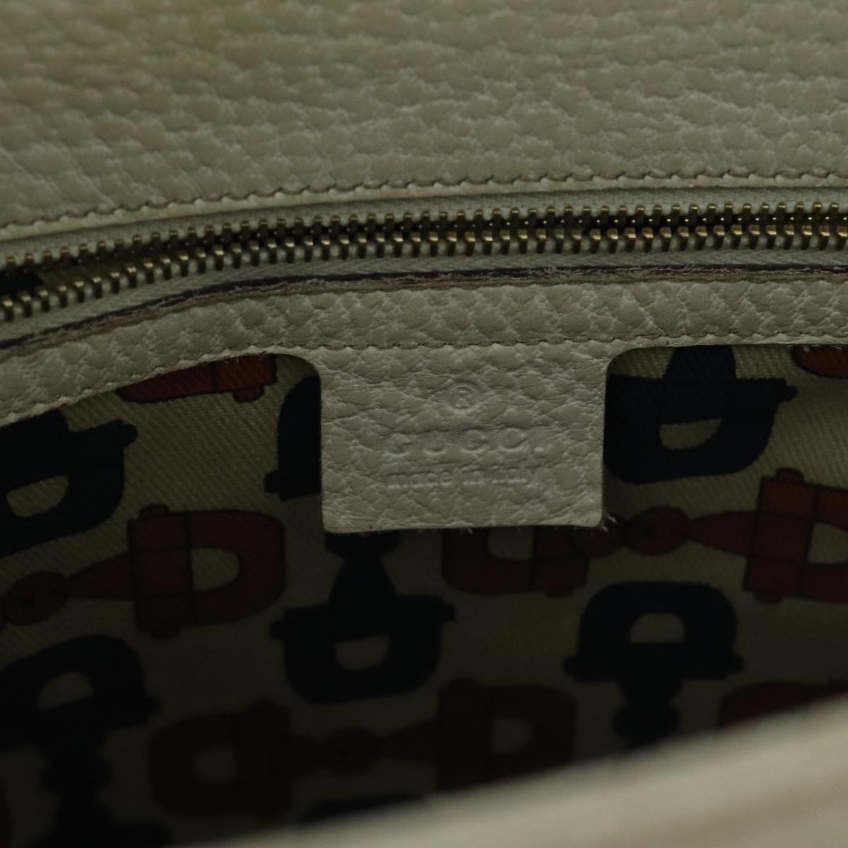 Gucci Bamboo White Leather Handbag ()