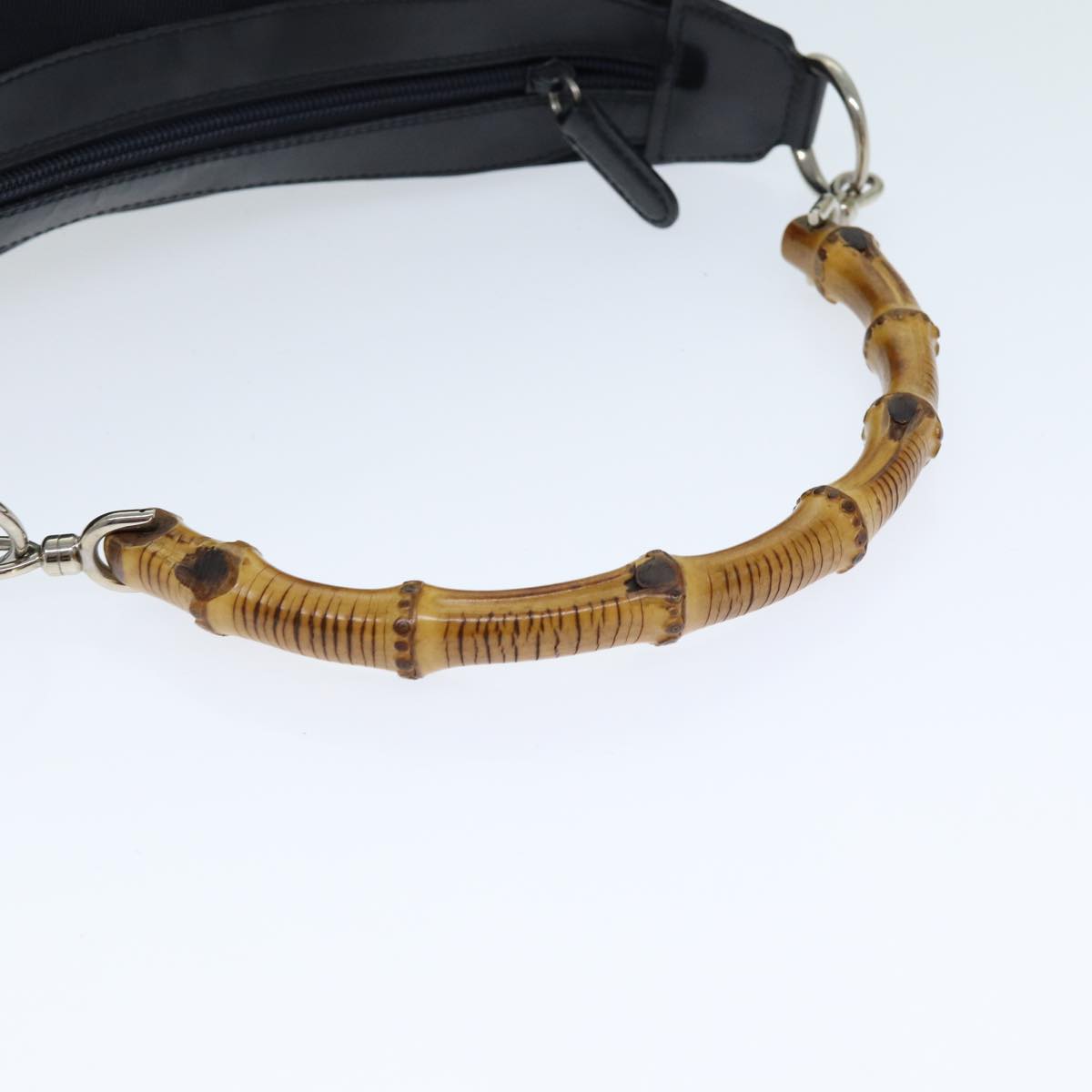 Gucci Bamboo Black Synthetic Shoulder Bag ()