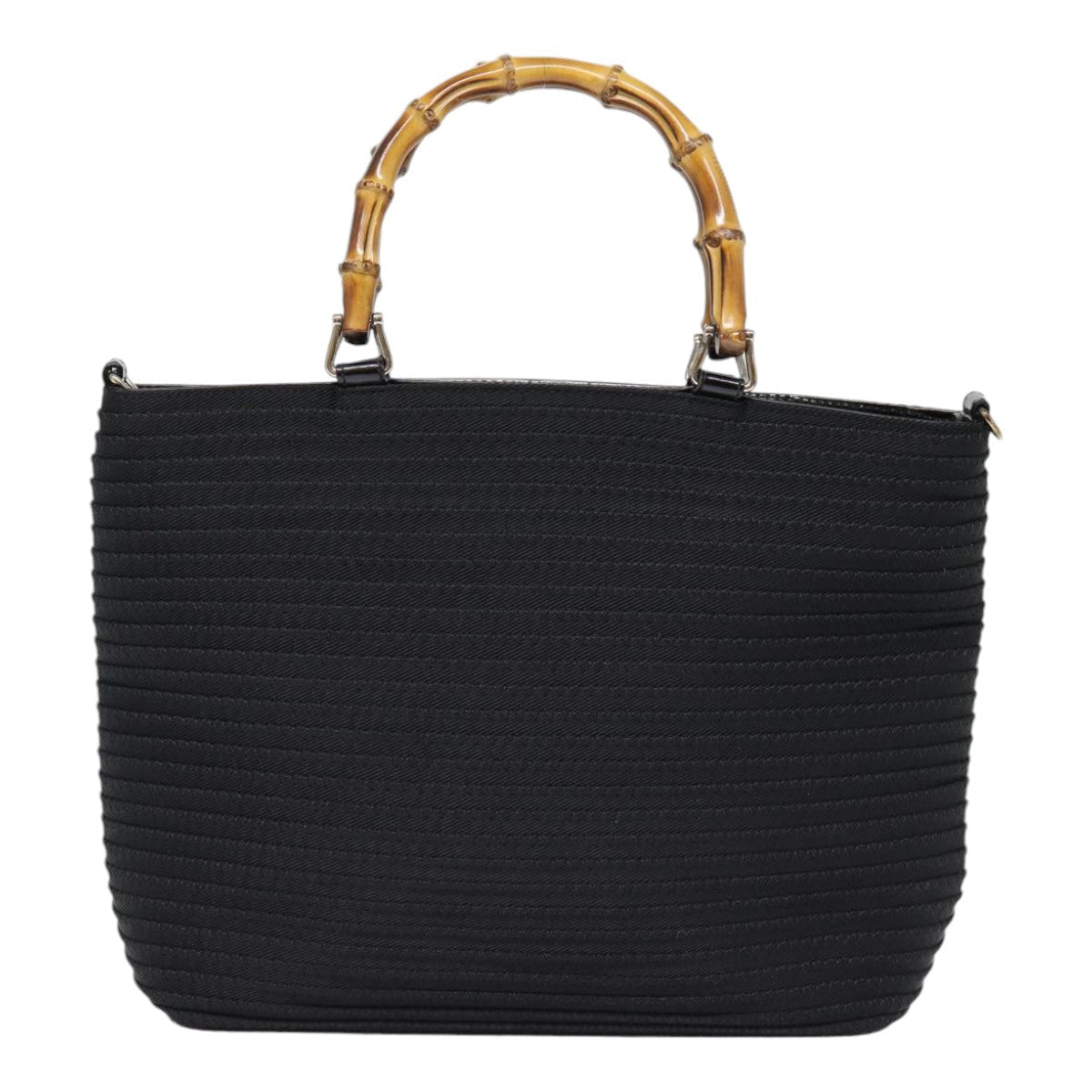 Gucci Bamboo Black Synthetic Handbag ()