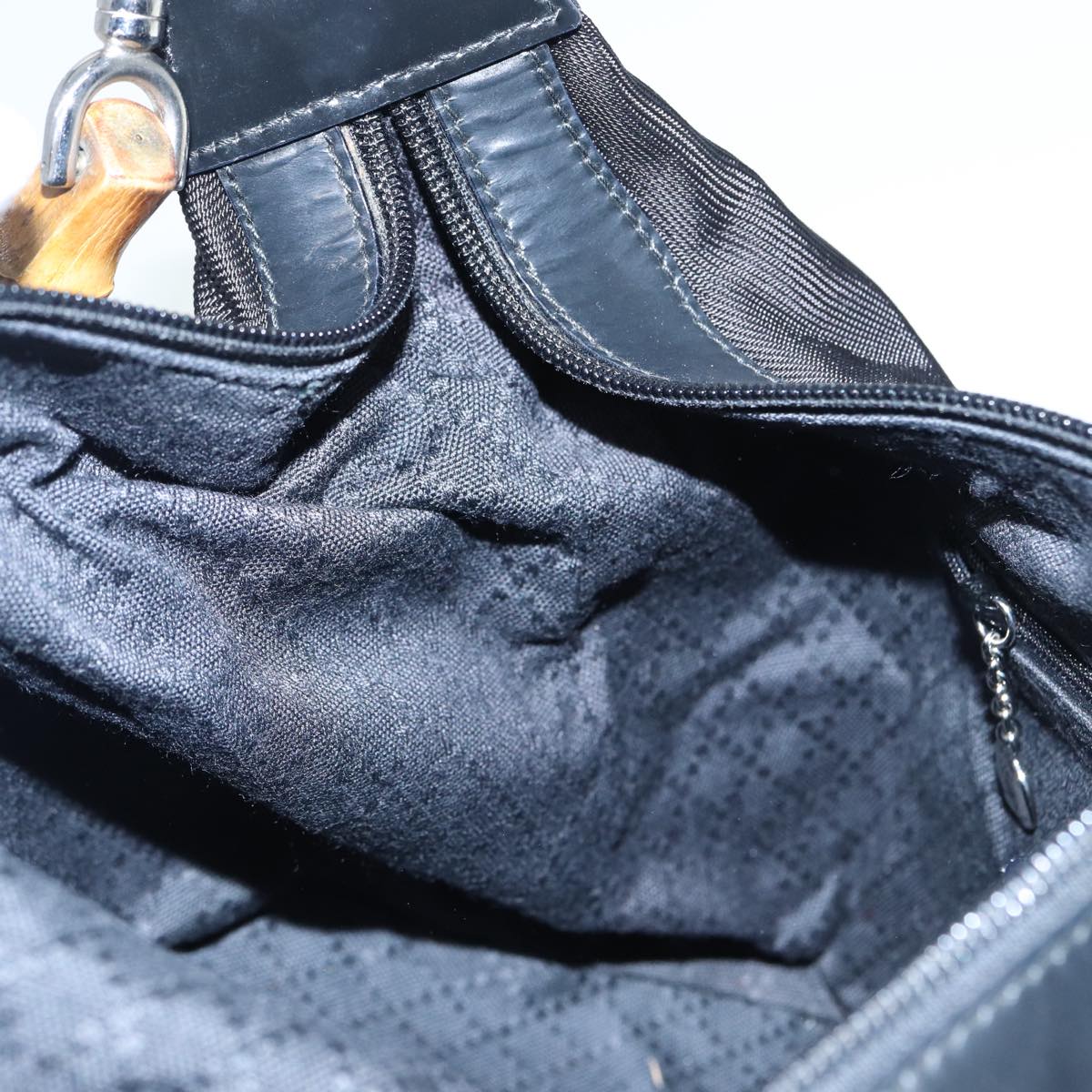 Gucci Bamboo Black Synthetic Shoulder Bag ()