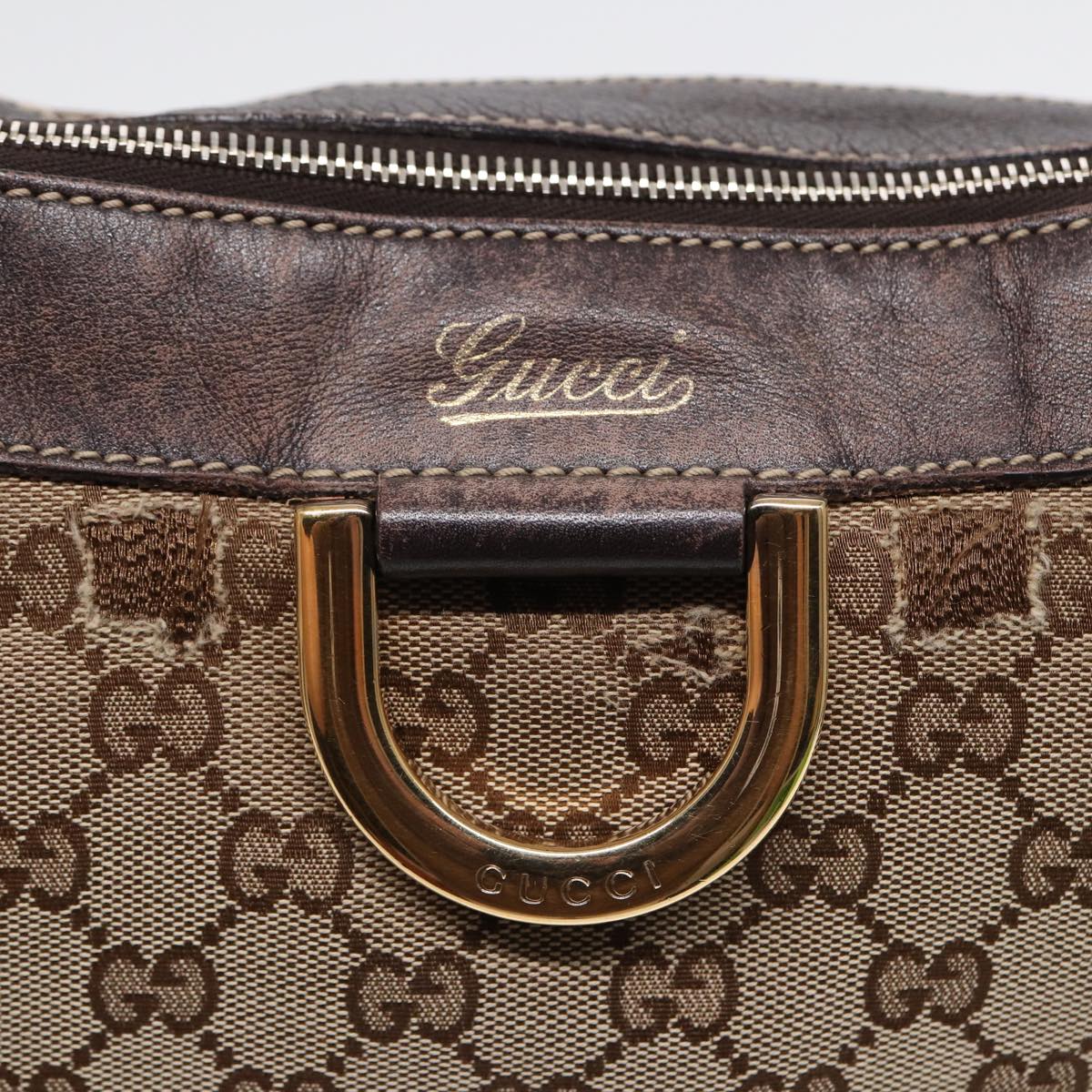 Gucci Abbey Brown Canvas Shoulder Bag ()