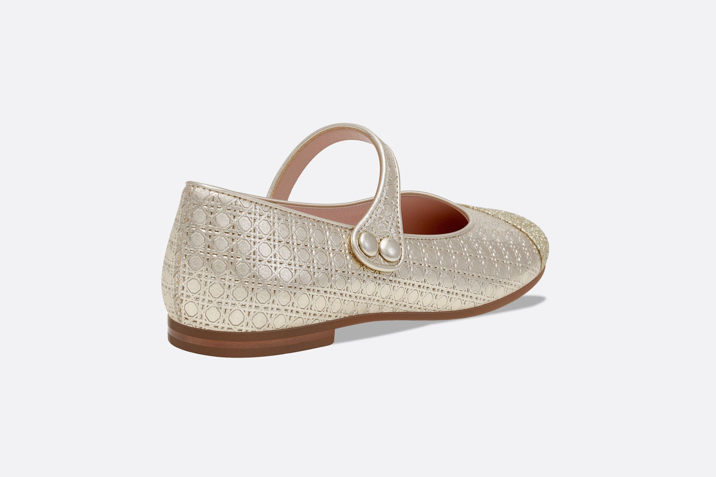 Ballerina Flat • Gold Microcannage Lambskin