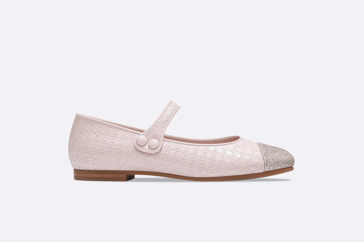 Ballerina Flat • Pale Pink Microcannage Lambskin