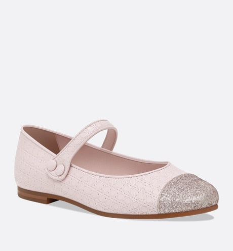 Ballerina Flat • Pale Pink Microcannage Lambskin