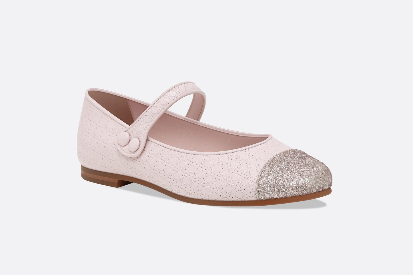 Ballerina Flat • Pale Pink Microcannage Lambskin