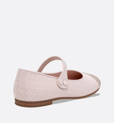 Ballerina Flat • Pale Pink Microcannage Lambskin