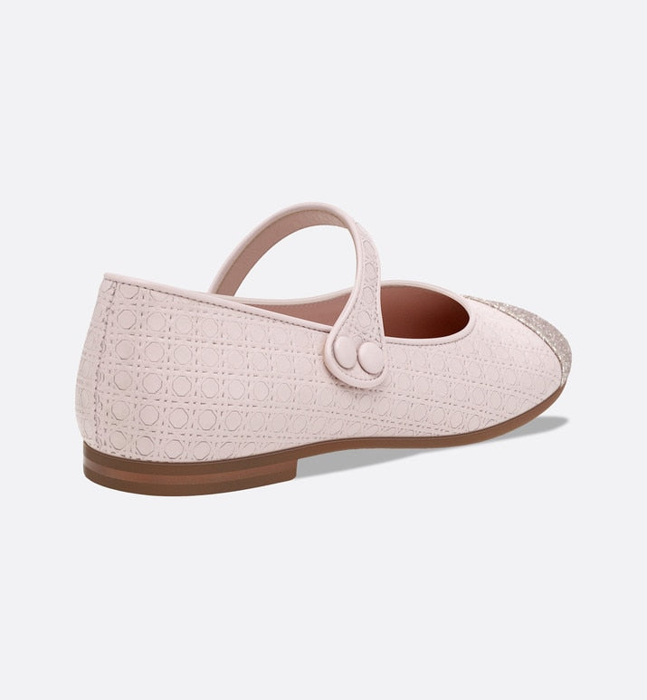 Ballerina Flat • Pale Pink Microcannage Lambskin