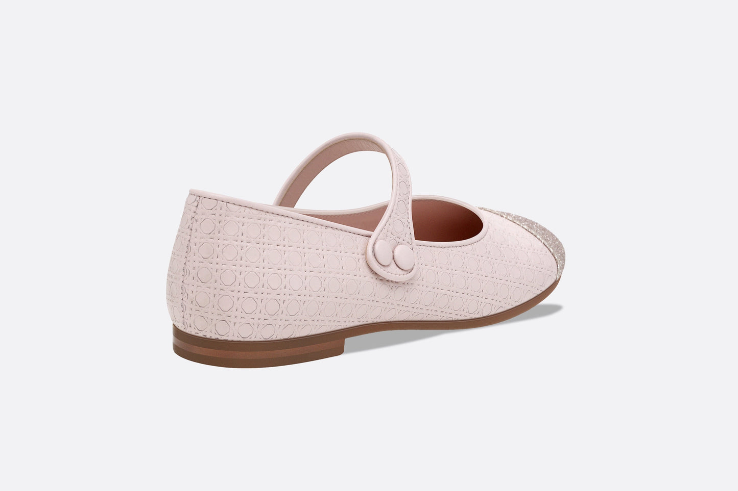 Ballerina Flat • Pale Pink Microcannage Lambskin