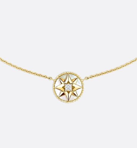 Rose des Vents Necklace • Yellow Gold, Diamond and Mother-of-pearl