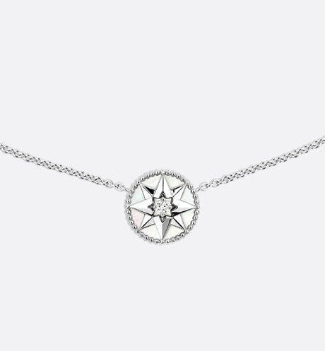 Rose des Vents Necklace • 18K White Gold, Diamond and Mother-of-pearl