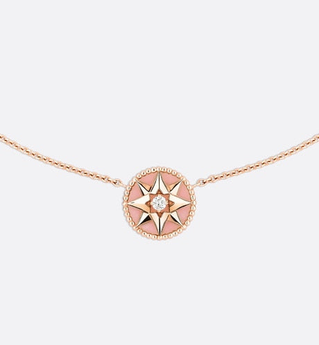Rose des Vents Necklace • Rose Gold, Diamond and Pink Opal