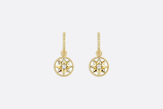 Rose des Vents Earrings • Yellow Gold, Diamonds and Mother-of-pearl