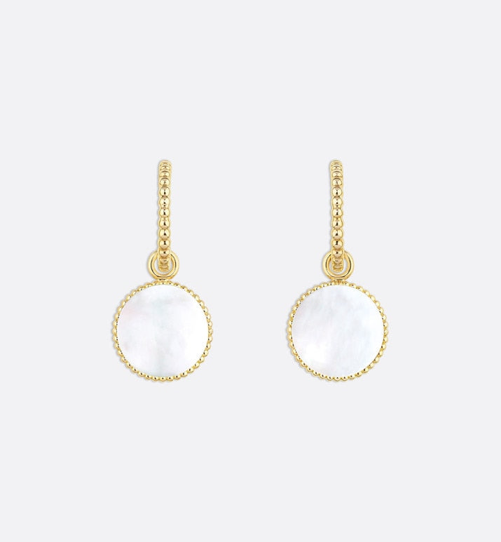 Rose des Vents Earrings • Yellow Gold, Diamonds and Mother-of-pearl