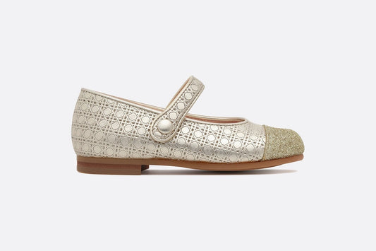 Ballerina Flat • Gold Microcannage Lambskin