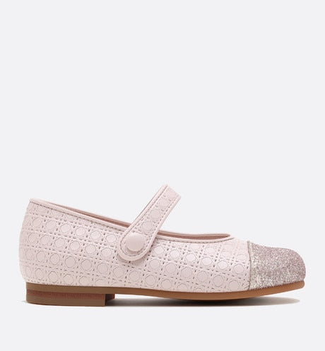 Ballerina Flat • Powder Pink Microcannage Lambskin
