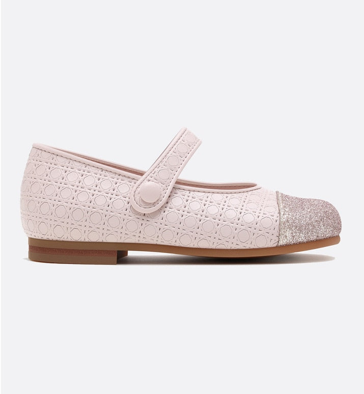 Ballerina Flat • Powder Pink Microcannage Lambskin