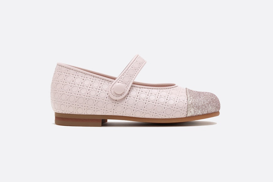 Ballerina Flat • Powder Pink Microcannage Lambskin