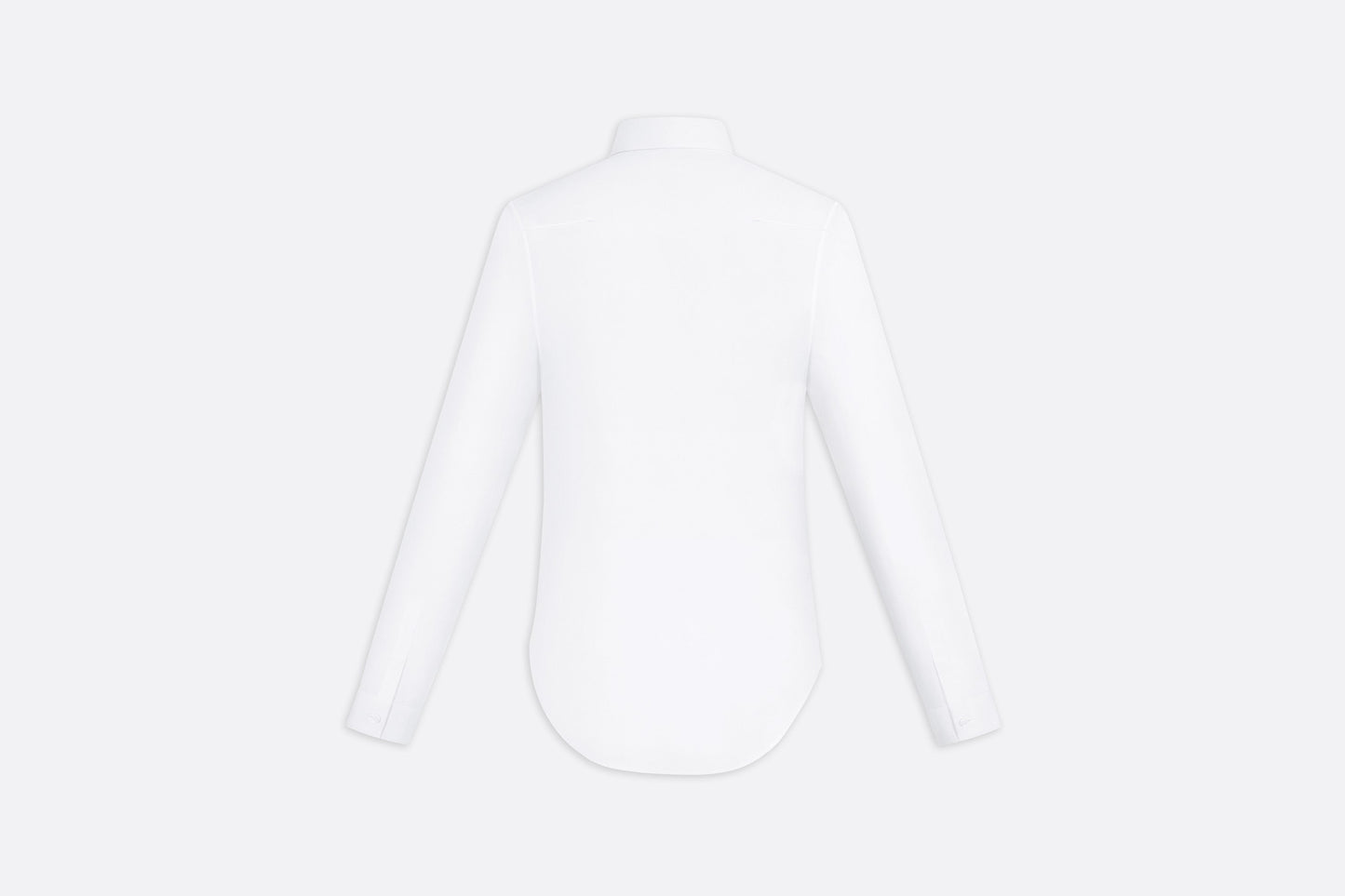 Shirt with Bee Embroidery • White Cotton Poplin