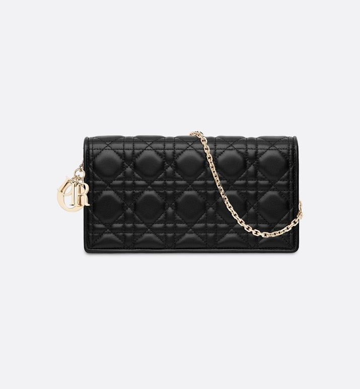 Lady Dior Pouch • Black Cannage Lambskin