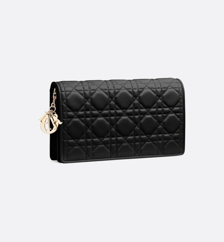 Lady Dior Pouch • Black Cannage Lambskin