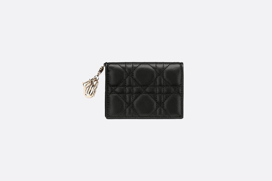 Lady Dior Flap Card Holder • Black Cannage Lambskin