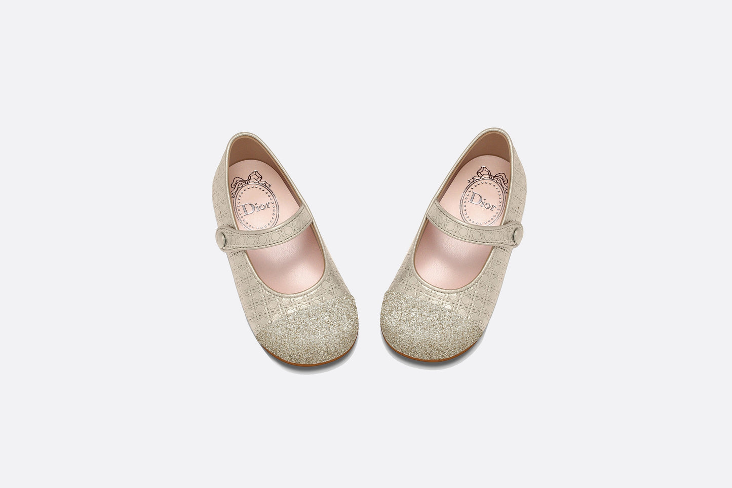Ballerina Flat • Gold Microcannage Lambskin