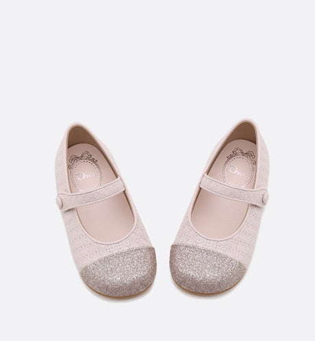 Ballerina Flat • Powder Pink Microcannage Lambskin
