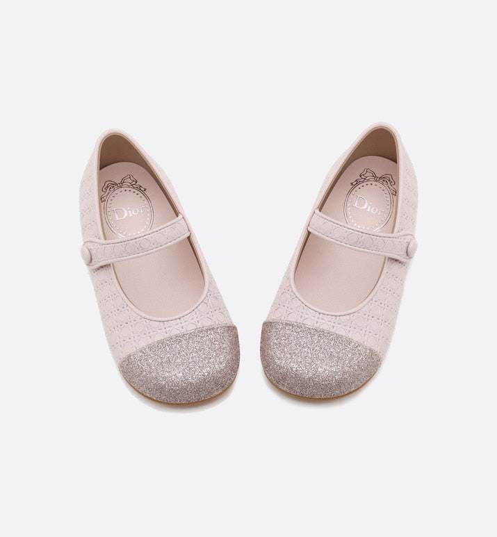 Ballerina Flat • Powder Pink Microcannage Lambskin