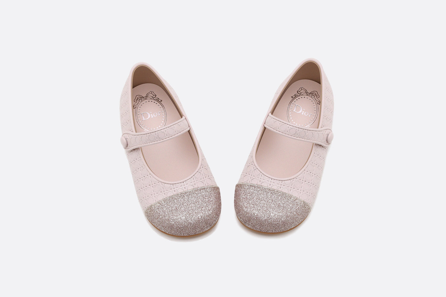 Ballerina Flat • Powder Pink Microcannage Lambskin