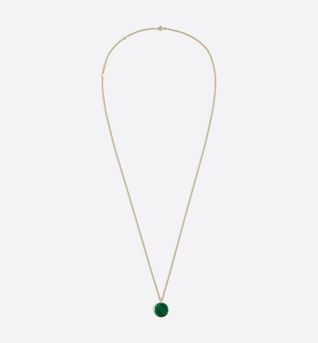 Rose des Vents Medallion Necklace • Yellow Gold, Diamond and Malachite