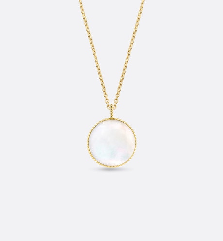 Rose des Vents Medallion Necklace • Yellow Gold, Diamond and Mother-of-pearl
