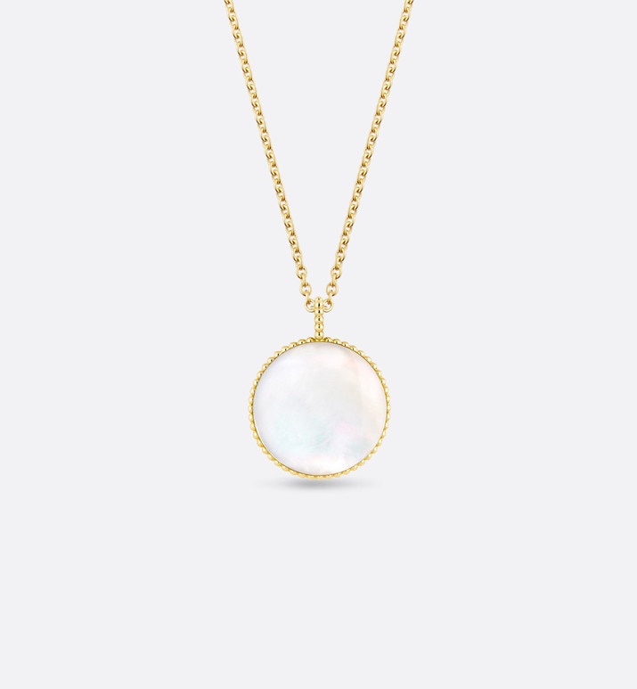 Rose des Vents Medallion Necklace • Yellow Gold, Diamond and Mother-of-pearl