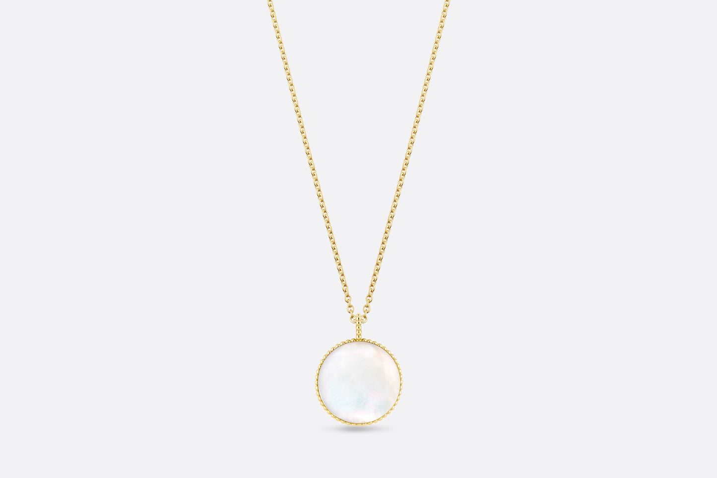 Rose des Vents Medallion Necklace • Yellow Gold, Diamond and Mother-of-pearl