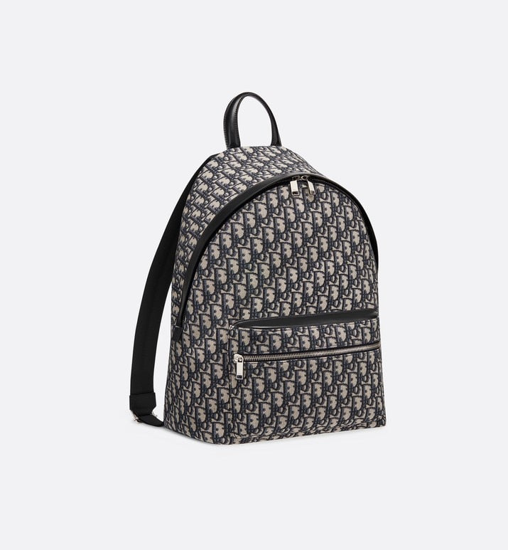 Rider Backpack • Beige and Black Dior Oblique Jacquard
