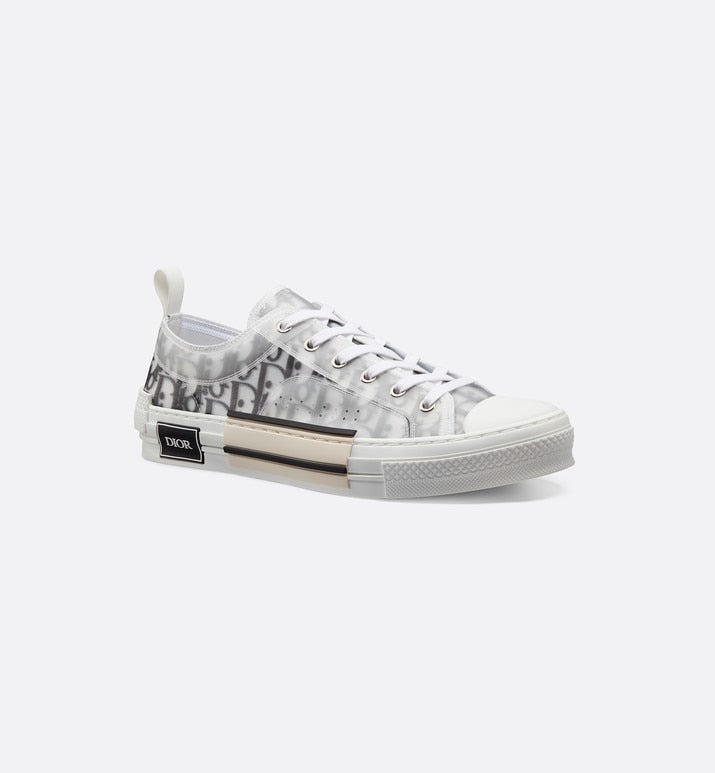 B23 Low-Top Sneaker • White and Black Dior Oblique Canvas