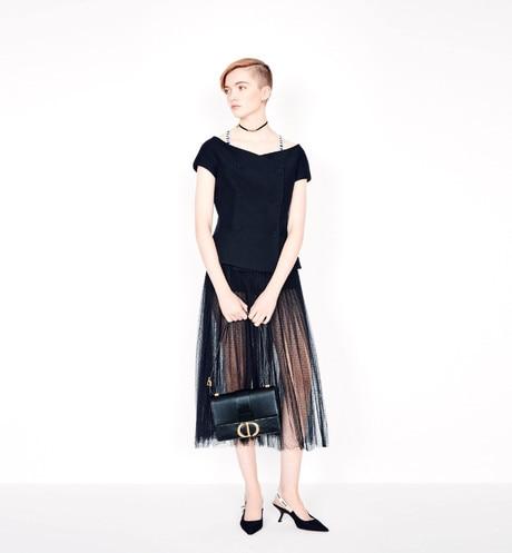 Pleated skirt • Black Point d'Esprit Tulle