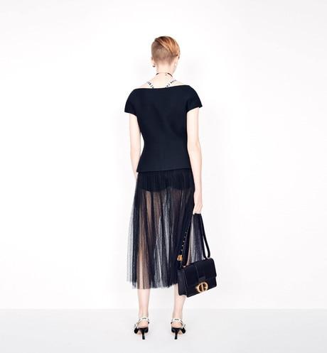 Pleated skirt • Black Point d'Esprit Tulle
