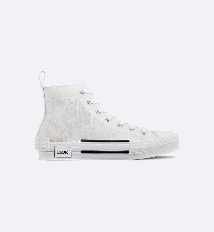 B23 High-Top Sneaker • White Dior Oblique Canvas