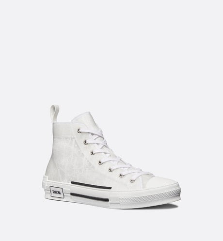 B23 High-Top Sneaker • White Dior Oblique Canvas