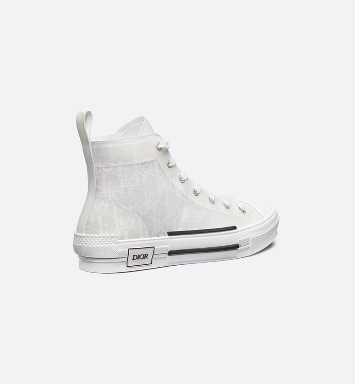 B23 High-Top Sneaker • White Dior Oblique Canvas
