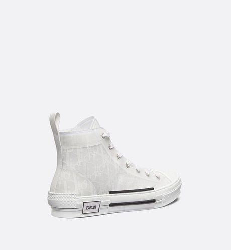 B23 High-Top Sneaker • White Dior Oblique Canvas