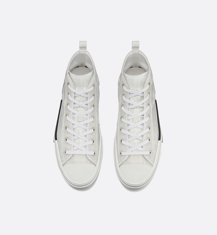 B23 High-Top Sneaker • White Dior Oblique Canvas