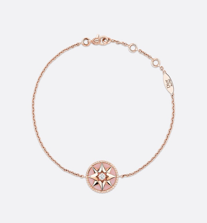 Rose des Vents Bracelet • Rose Gold, Diamond and Pink Opal