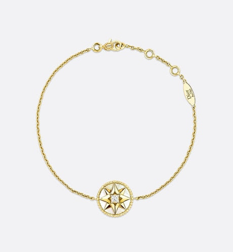 Rose des Vents Bracelet • Yellow Gold, Diamond and Mother-of-pearl