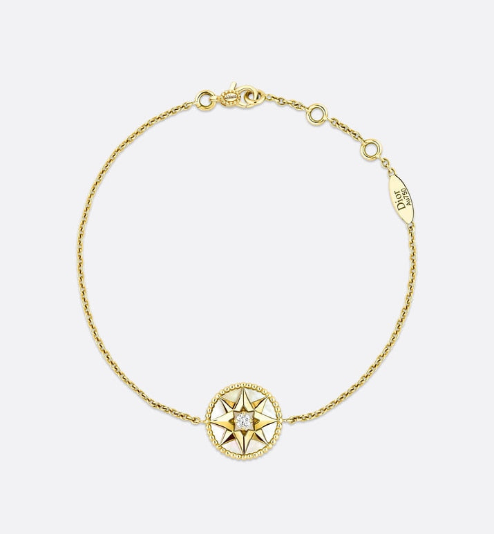 Rose des Vents Bracelet • Yellow Gold, Diamond and Mother-of-pearl