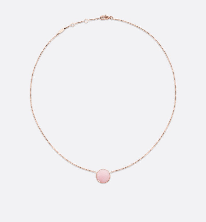 Rose des Vents Necklace • Rose Gold, Diamond and Pink Opal