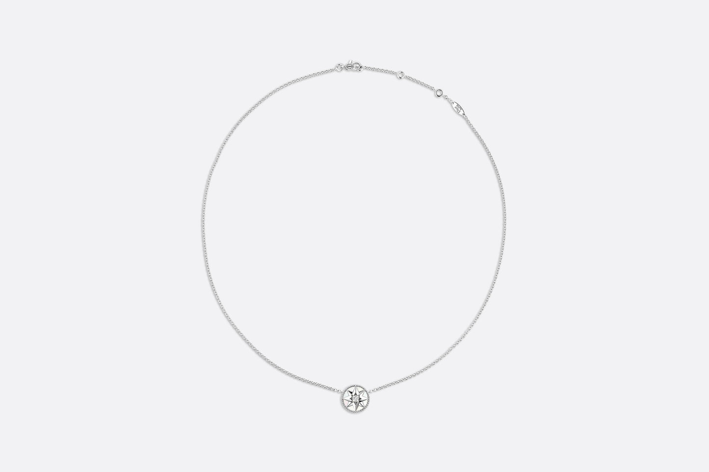Rose des Vents Necklace • 18K White Gold, Diamond and Mother-of-pearl