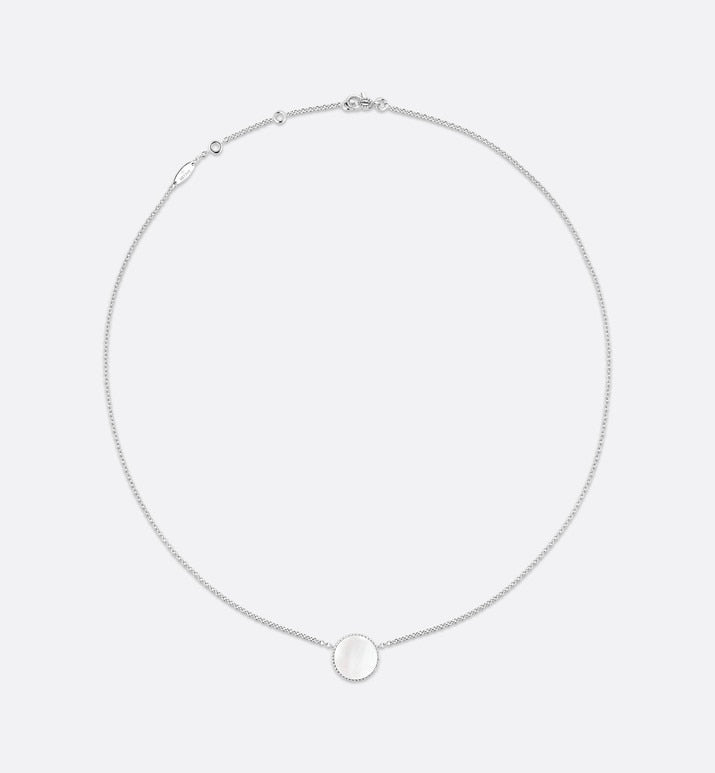 Rose des Vents Necklace • 18K White Gold, Diamond and Mother-of-pearl