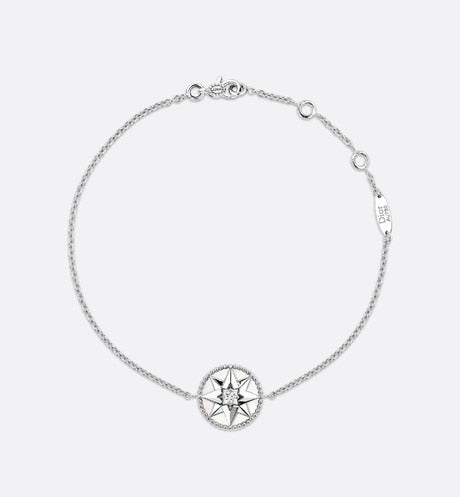 Rose des Vents Bracelet • 18K White Gold, Diamond and Mother-of-pearl