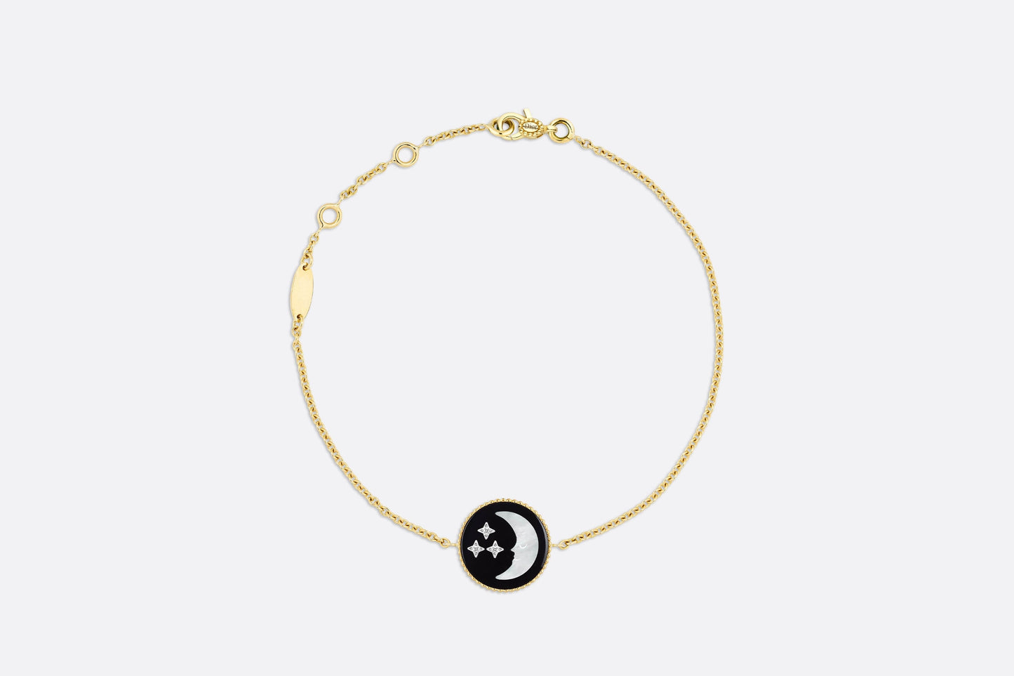 Rose Céleste Bracelet • Yellow and White Gold, Diamond, Mother-of-pearl and Onyx